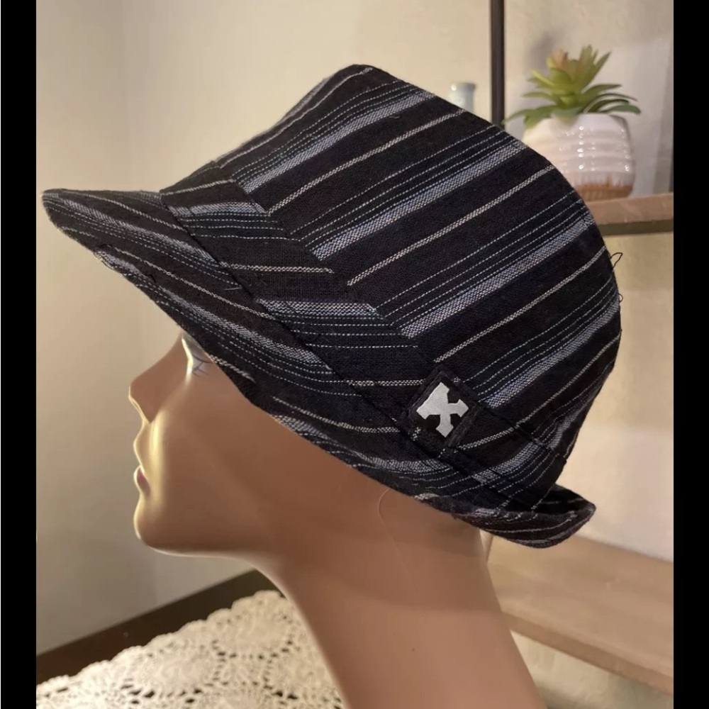 Kenny K Fedora hat, black and gray hat